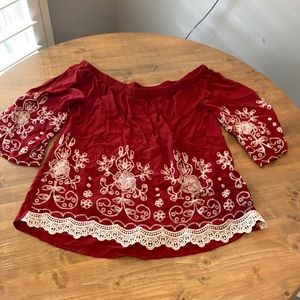 Off the shoulder shirt